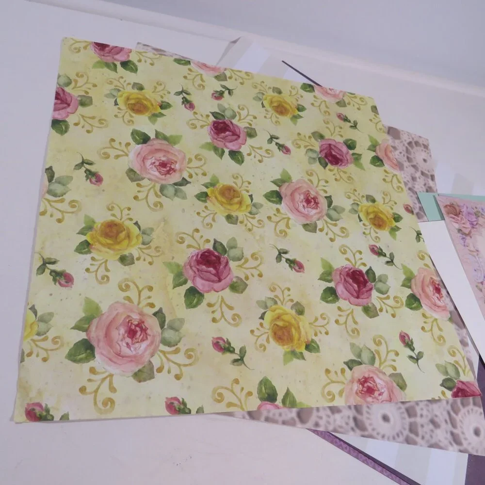 Scrapbook purples vintage